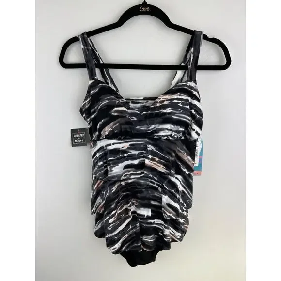 Women’s Swim Solutions Tummy Control One Piece Swimsuit 8 - Picture 3 of 8